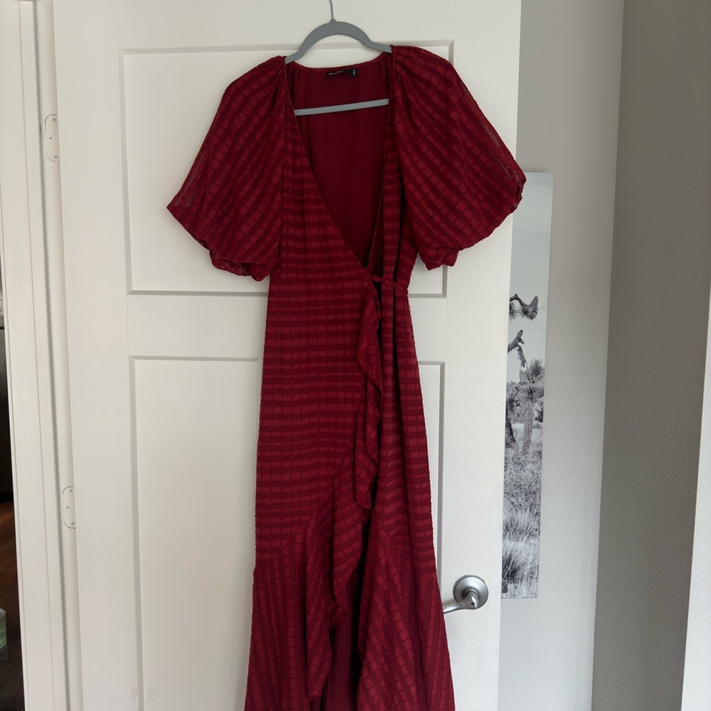 ASOS red wrap dress